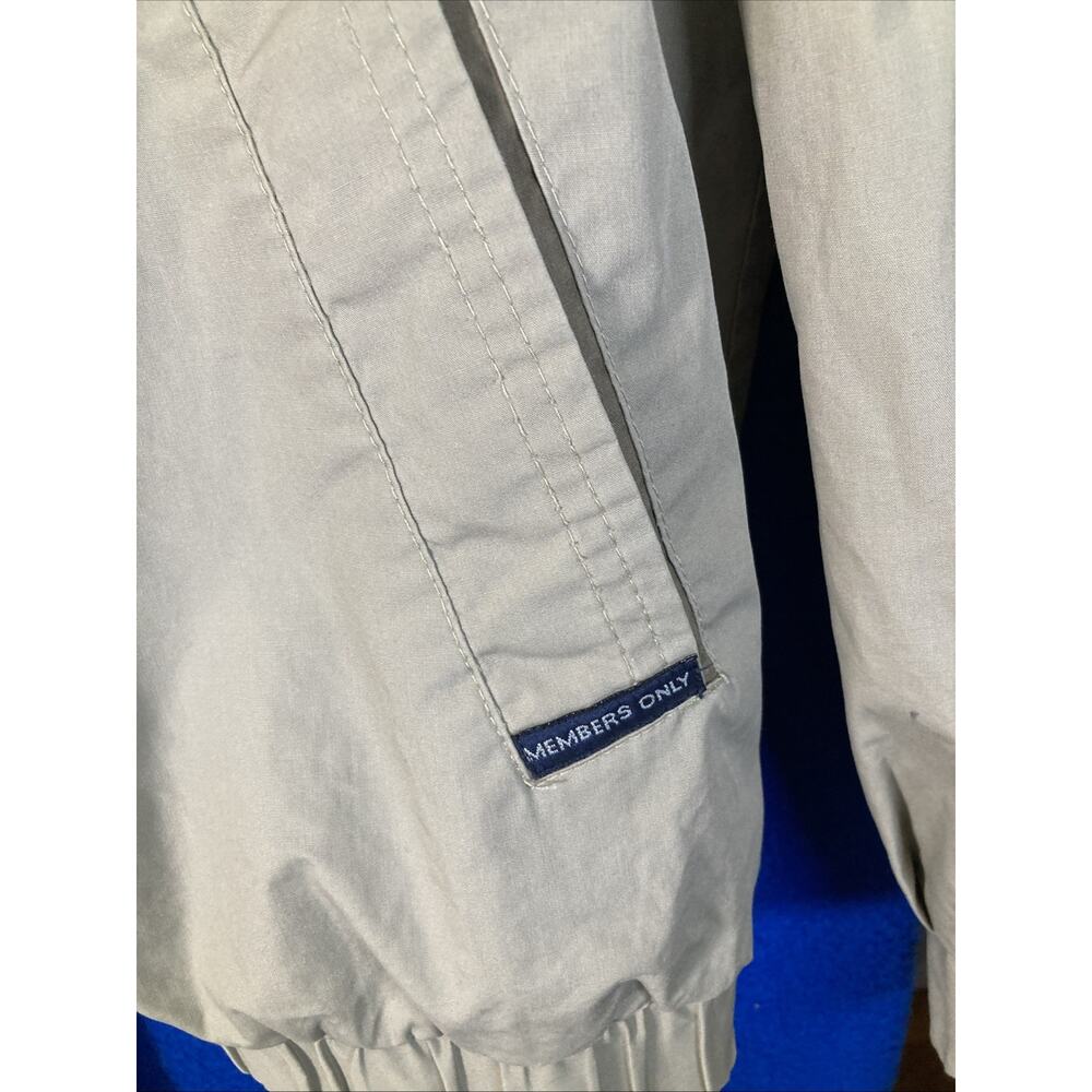 Vintage Members Only Mariner Jacket Mens Large Tan Beige Windbreaker Zip Up NWOT - Picture 11 of 16